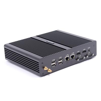 China For Cheap Fanless Business PC Win Mini 10 Dual HD With 2m SATA SSD 8GB 16GB 2 RJ45 Lan Office Desktop Computer for sale