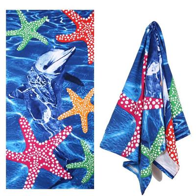 China High Quality Polyester Cool Running Beach Towel 100% Absorbent Safe For Kids for sale