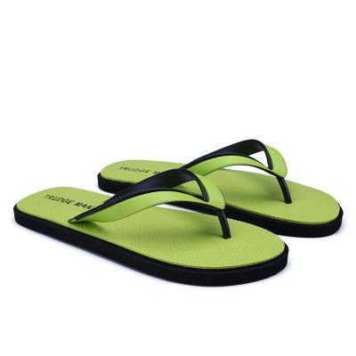 China New Design Trend Design Summer Fashion Solid Color Flat PVC Beach Flip Flops For Men for sale