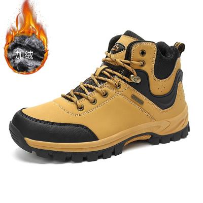 China Anti-odor Traveling Hiking Casual Boots Leather Men's Boot Shoes Lace Up Western Rubber Shoes for sale