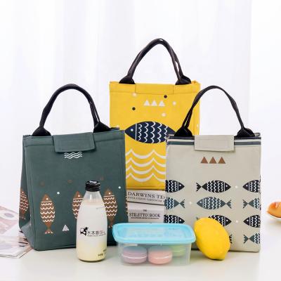 China Cute Popular Fish Pattern Compartment Meal Bag Waterproof Hot Selling Insulated Lunch Cooler Bag for sale