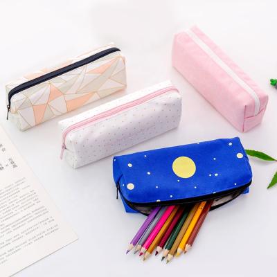 China Eco-Friendly School Supplier Large Capacity Pencil Bag Student Customized Canvas Pencil Case Cute Case for sale