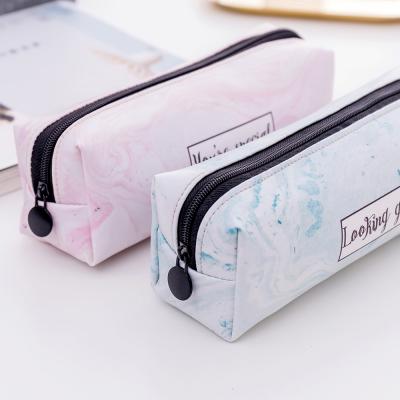 China Interesting School Supplier Cute Customized Leather Pencil Case Student Pencil Bag Large Capacity Expanding Pencil Case Pouch Case for sale