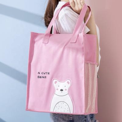 China Cheap Printing Shopping Custom Printed Oxford Tote Bag Fashion Logo Book Shoulder Bag for sale