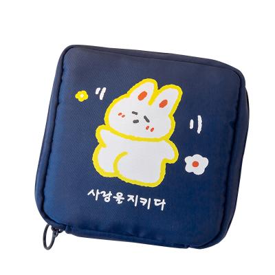 China New Arrivals Cartoon Printing Cloth Large Capacity Zipper Travel Beauty Waterproof Cute Viable Case Makeup Cosmetic Bag for sale