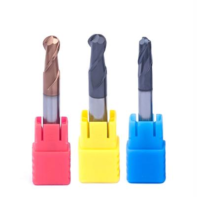 China Side Face Milling CNC End Mill 6mm Two Flute Ball Nose Spiral Bit Router Bit For Metal MPF Wood Cutting for sale