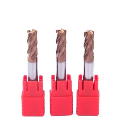 China Side Face Milling 55 HRC Carbide 4 Flute Corner Radius Solid End Mills With Delivery In Days for sale