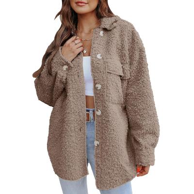 China Anti-wrinkle fashion winter warm 2022 new teddy fleece jacket women's trench coats winter coat plus size women's coats for sale