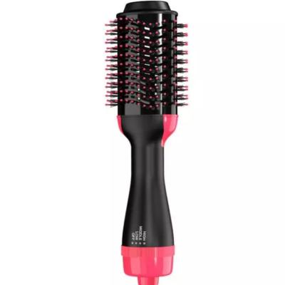 China Biumart Ionic Hot Brush Hair Dryer Negative Ion One Step Straightener Brush Hot Air Volumizer For Woman Hair Styler for sale