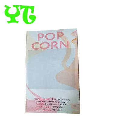 China Biodegradable Russian market microwave popcorn disposable packaging paper bags / custom logo printing microwave popcorn bag for sale