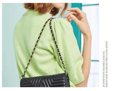 China BSM2201 Fashion Women's Bag Chains Bag Accessories Women Clip Shoulder Chains Leather Trim Purse Chain for sale