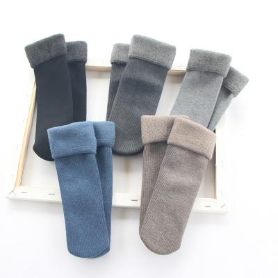 China Warm Cotton Sporty Ribbed Winter Tube Crew Socks For Men for sale