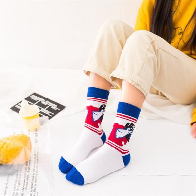 China Hot Customized Logo New Summer Fashion Breathable Customized Cute Cartoon Printed Women Socks for sale