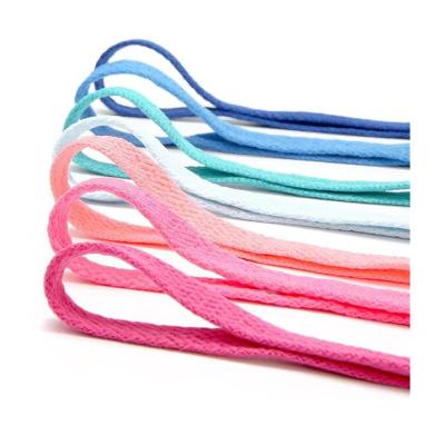 China Fashion Flat Colored Slip Sneaker Elastic Sporty Laces / Flat Sports Around Shoe Laces for sale