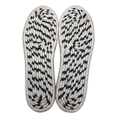 China Inside Shoe Muti-color Handmade Hemp/Cotton Jute Insole Sneaker Shoe Sole Yard For Shoe Making for sale