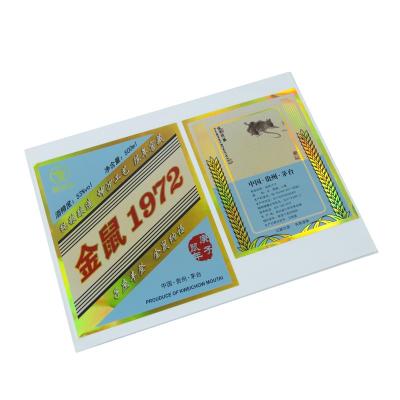 China Waterproof Metal Hologram Packaging Sticker Label for sale