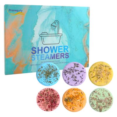 China 6pcs Hot Selling Bath Bombs Set Natural Colorful Organic Essential Oil Spa Shower Steamers Tablets Private Wholesale Custom for sale