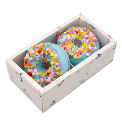 China Cute Wholesale Custom Made Boby Kids Natural Organic Luxury Fizzy Vegan Donuts Organic Bath Bomb Gift Set for sale