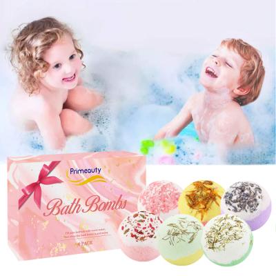 China Boby Wholesale Private Label Spa Care Set Women Kids Flower Handmade Organic Natural Bath Bomb Gift Set for sale