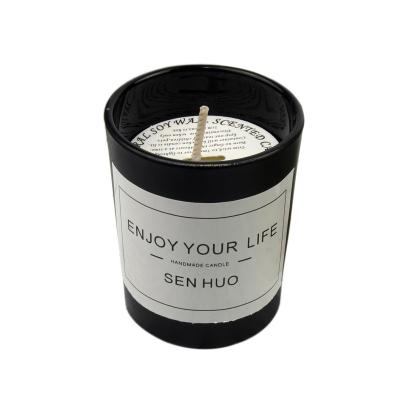 China Romantic Natural Decorations Packaging & Wholesale Custom Natural Scented Glass Cup Soy Wax Modern Aromatherapy Delivery Candle Private Label Candle for sale