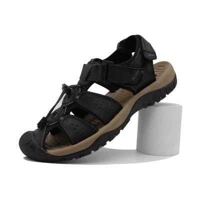 China Lightweight Wholesale Mens Beach Shoes Sandals With Leisure Brown Rubber Sole Sandals for sale