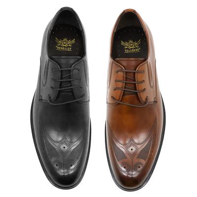 China Deodorization Brogue Shoes For Men Leather Shoes Oxford Dress Shoes With Genuine Leather for sale