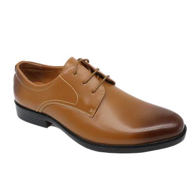 China New Design Breathable Luxury Casual Style Brown Men Lace Up Leather Trim Shoes Men Dress Shoes For Business for sale