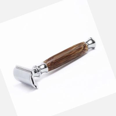 China Triple Blade Most Popular Bamboo Handle Wood Safety Shaving Razor for sale