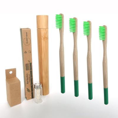 China Wholesale Organic Bamboo Travel Toothbrush Bristle Biodegradable Charcoal Eco Friendly Natural Soft Logo Travel Airplane Bag Custom Box for sale