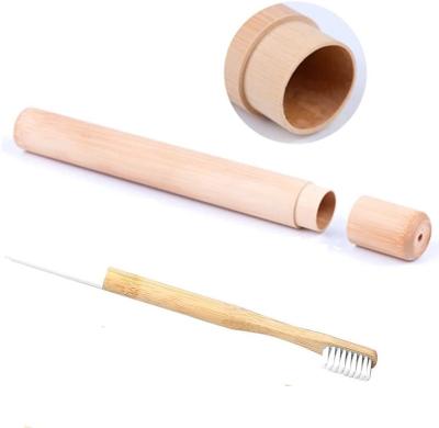 China Disposable small and portable, you can take it when you travel bamboo toothbrush with bamboo case for sale