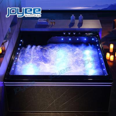 China Double Side Skirt (Left Skirt) JOYEE 3 4 Modern 5 Person Indoor Hot Tub Jacuzzi Function Massage Bathtub With LED Air Bubble Jets Whirlpool Family Home for sale