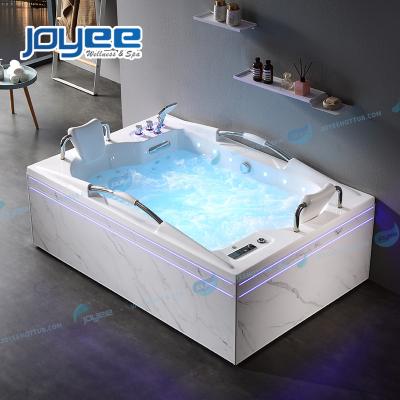 China JOYEE Double Skirt (Left Skirt) Luxurious Double Side Couples Led Best Double Neck Waterfall 2 Humanized Acrylic Whirlpool Loungers Bathtubs On Sale Bathroom for sale