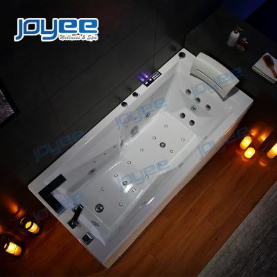 China skirted whirlpool bathtub (left skirt)JOYEE single side indoor jakuzi hot tub double side tub/cheap massage bathtub/indoor combo bathtub shower for sale