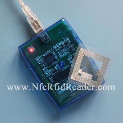 China Contactless Smart NFC RFID Reader , 13.56MHZ ISO14443A Desktop Reader for sale