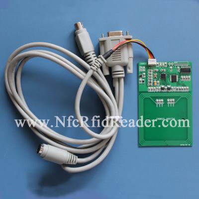 China ISO15693 / ISO14443A 13.56Mhz RFID Reader Module Mifare1k / 4k UART Rs232 CR8021E for sale