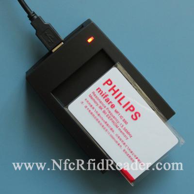 China Mifare 1k/longa distância 10cm leitor de Fm1108 13.56Mhz RFID USB à venda