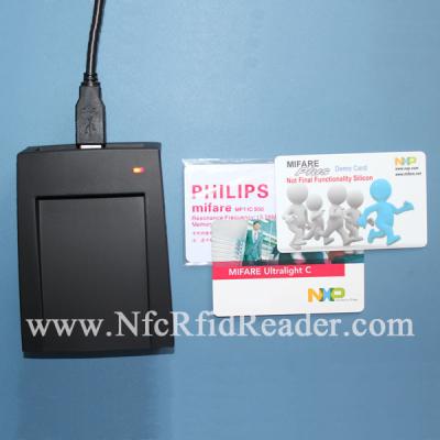 China High Frequency 13.56 ISO14443 USB RFID Reader , 10cm Read Range for sale