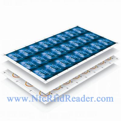 China Security ISO PVC RFID Card Inley 125K LF / 13.56M HF A4 / A3 for sale