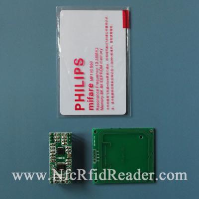 China Mifare 1k Ntag216 Type A 13.56MHz Smart RFID Reader , NFC Contactless Card Reader for sale