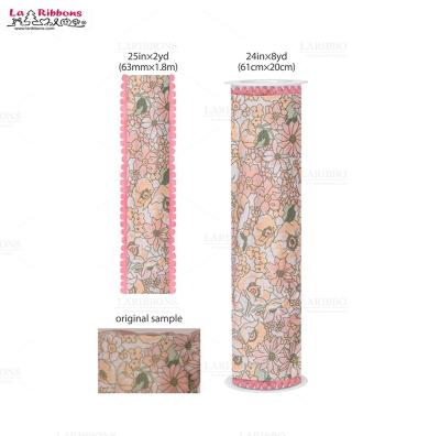 China Bags LaRibbons Spring Flower Printed Fabric Ribbons For DIY Curtain Pillow Sewing Fabric for sale