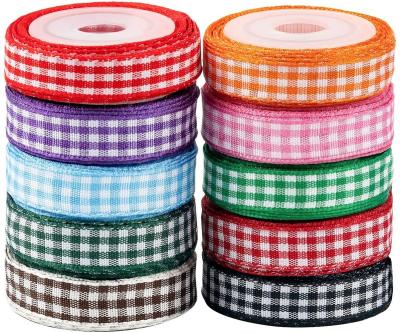 China Sustainable Custom Crafts Width Ribbons Perfect Plaid Ribbons For Hair for sale