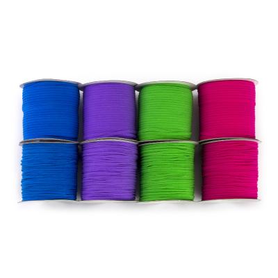 China Stock 3mm stock 3mm durable colorful earloop knitted elastic bands ribbon cord elastic knitted cord elastic diy sewing string for sale