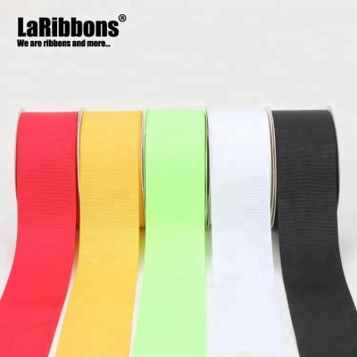 China Wholesale 2 Inch 50mm Wide Double Face 100% Polyester Solid Color Grosgrain Ribbon for sale