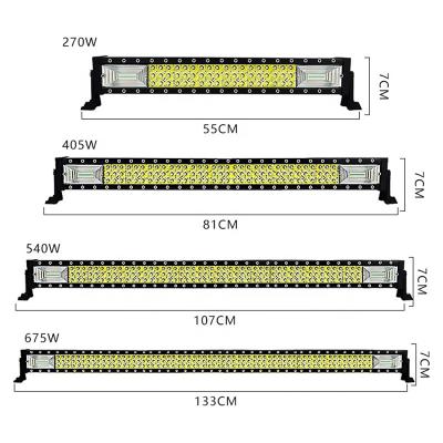 China Multi-Functional LED+Aluminum Drive Light Truck Multi-Function Car Combo Off-Road Spotlight LED High Power Double Color Beam Light Bar for sale