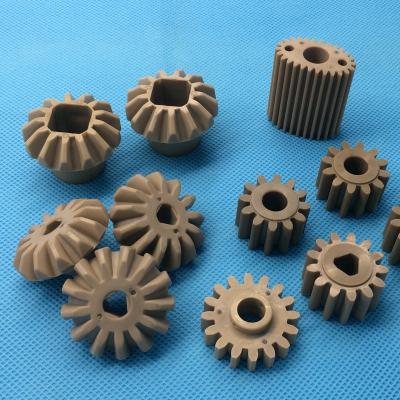 China (Nylon, POM, PTFE, PPS, PEEK, UHMWPE) Plastic Gear Spiral Gold Black Wheel by Injection Plastic Machinery for sale