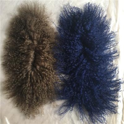 China Long Scarf Collar For Wholesale Tibetan Mongolian Garment Lambskin Hand Fur Cuff for sale