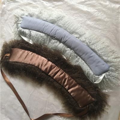 China Long Scarf Collar For Garment Tibet Lamb Fur Curly Mongolia Tibet Fur Collar for sale