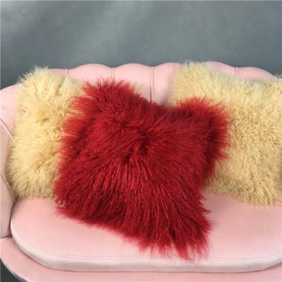 China 2021 Soft Inflatable Plush Mongolian Fur Seats Home Decor Rosette for sale