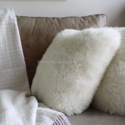 China Australian Wool Sheepskin Anti-Decubitus Shaggy Cushion Cover For Sofa Chair Cover for sale