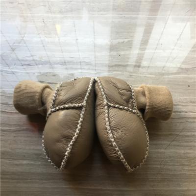 China Anti-Smell Sheepskin Genuine Leather Prewalker Booties Leather Baby for sale